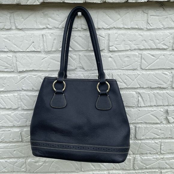 Vintage Dooney and Bourke Black Pebble Leather Shoulder Bag - Picture 2 of 6